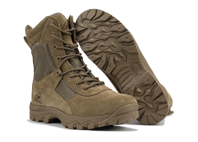 RYNO GEAR 8" Coolmax Tactical Combat Boots Brown Size: 13 - Image 1